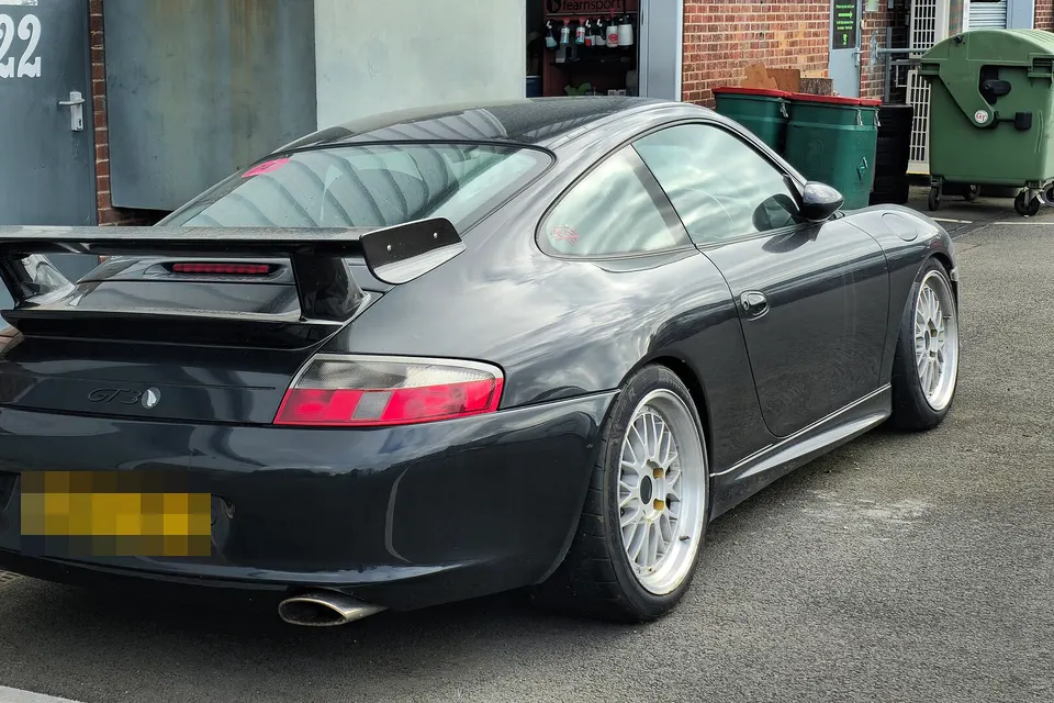 Porsche 911 GT3 Type 996.2, rear three-quarter view