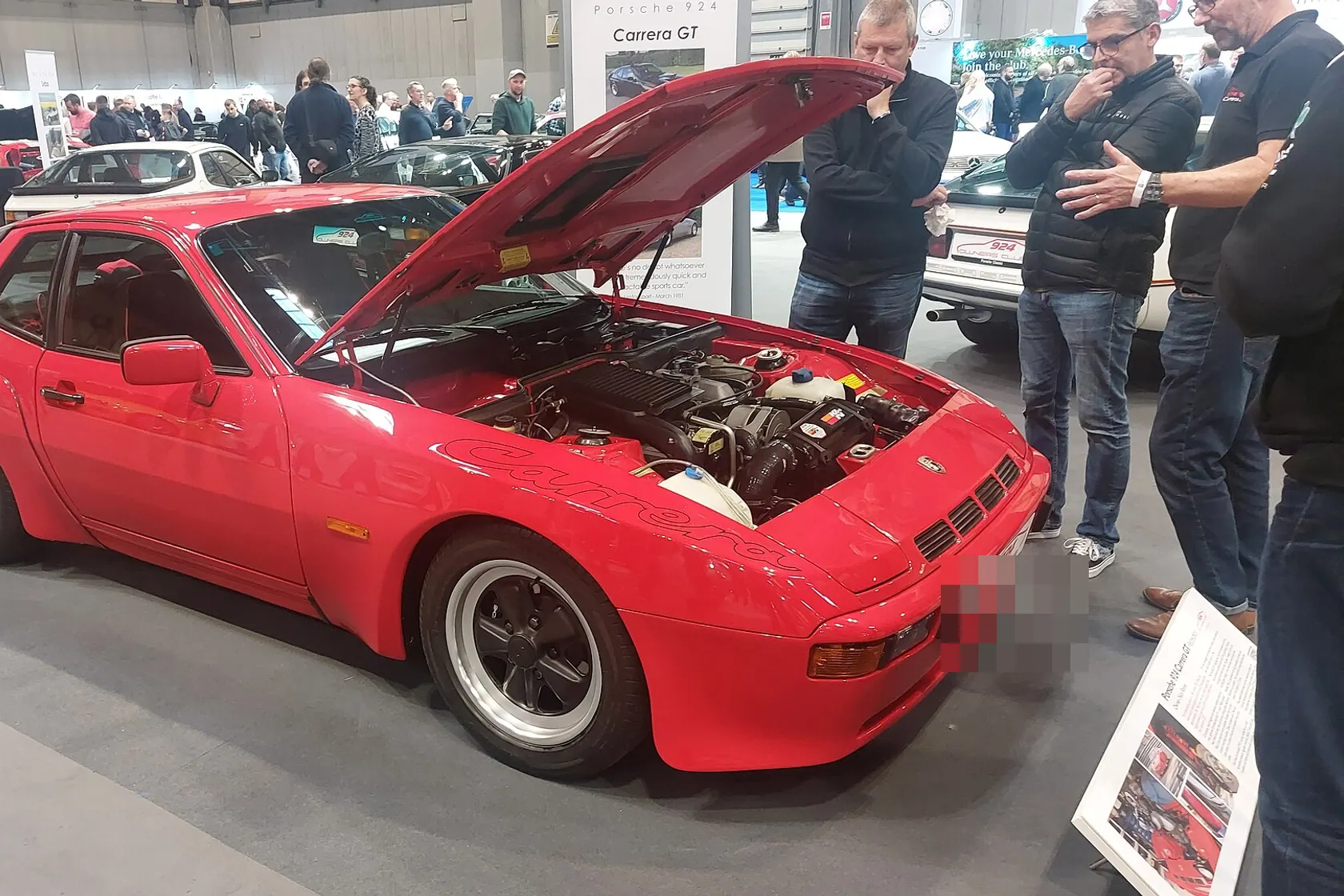 Red Porsche 924 Carrera GT Type 937, front three-quarter view