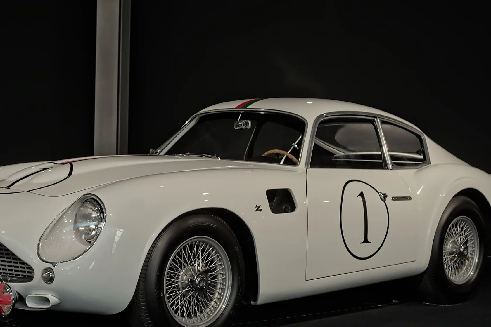 Restored original-production Aston Martin DB4 GT Zagato in museum presentation