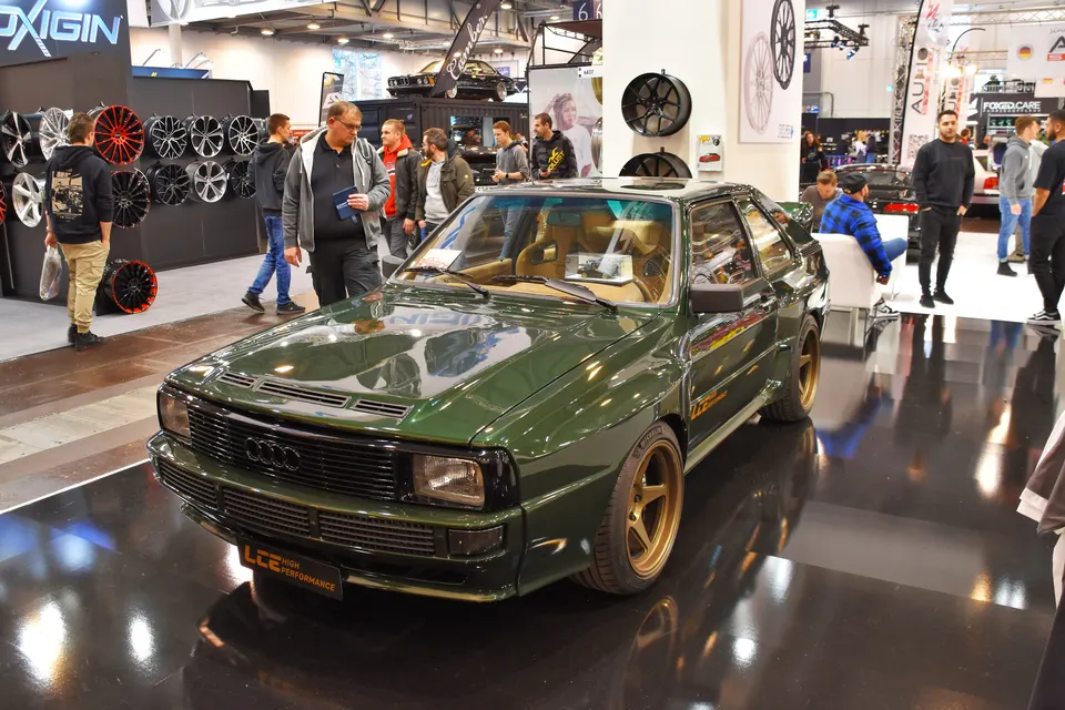 1984 Audi Sport quattro road car in front three-quarter view