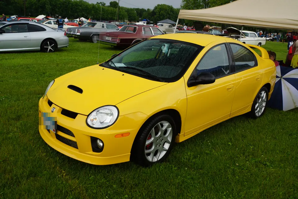 Dodge SRT-4 compact sedan in front three-quarter view