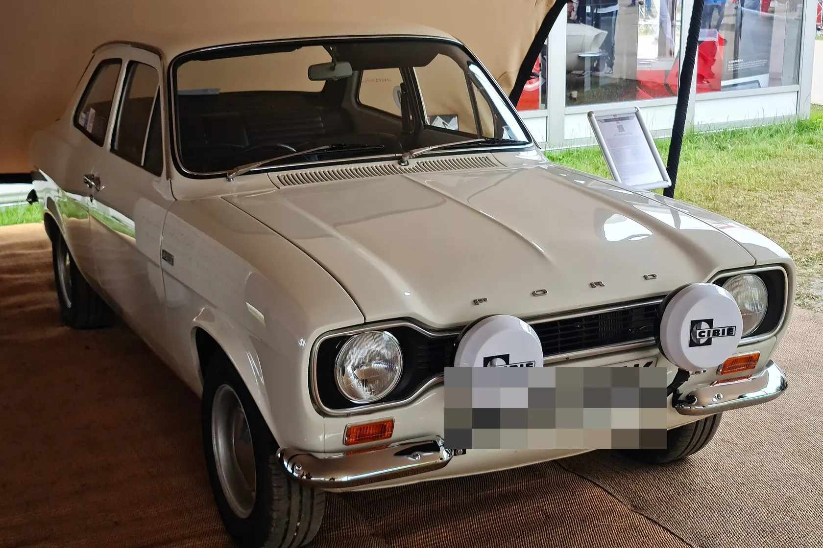 White 1971 Ford Escort RS1600 road car at Goodwood
