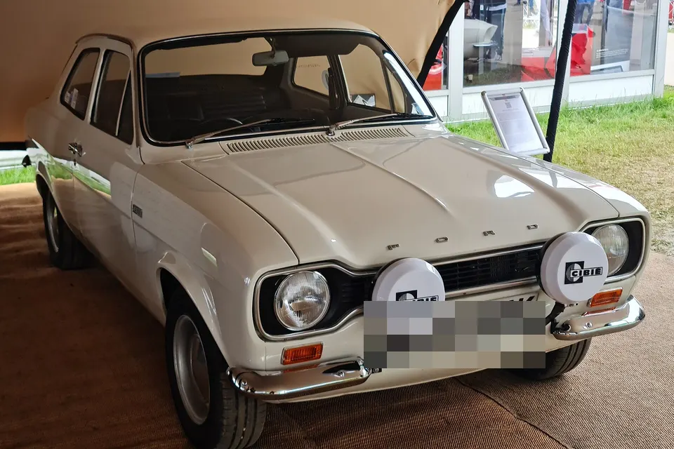 White 1971 Ford Escort RS1600 road car at Goodwood