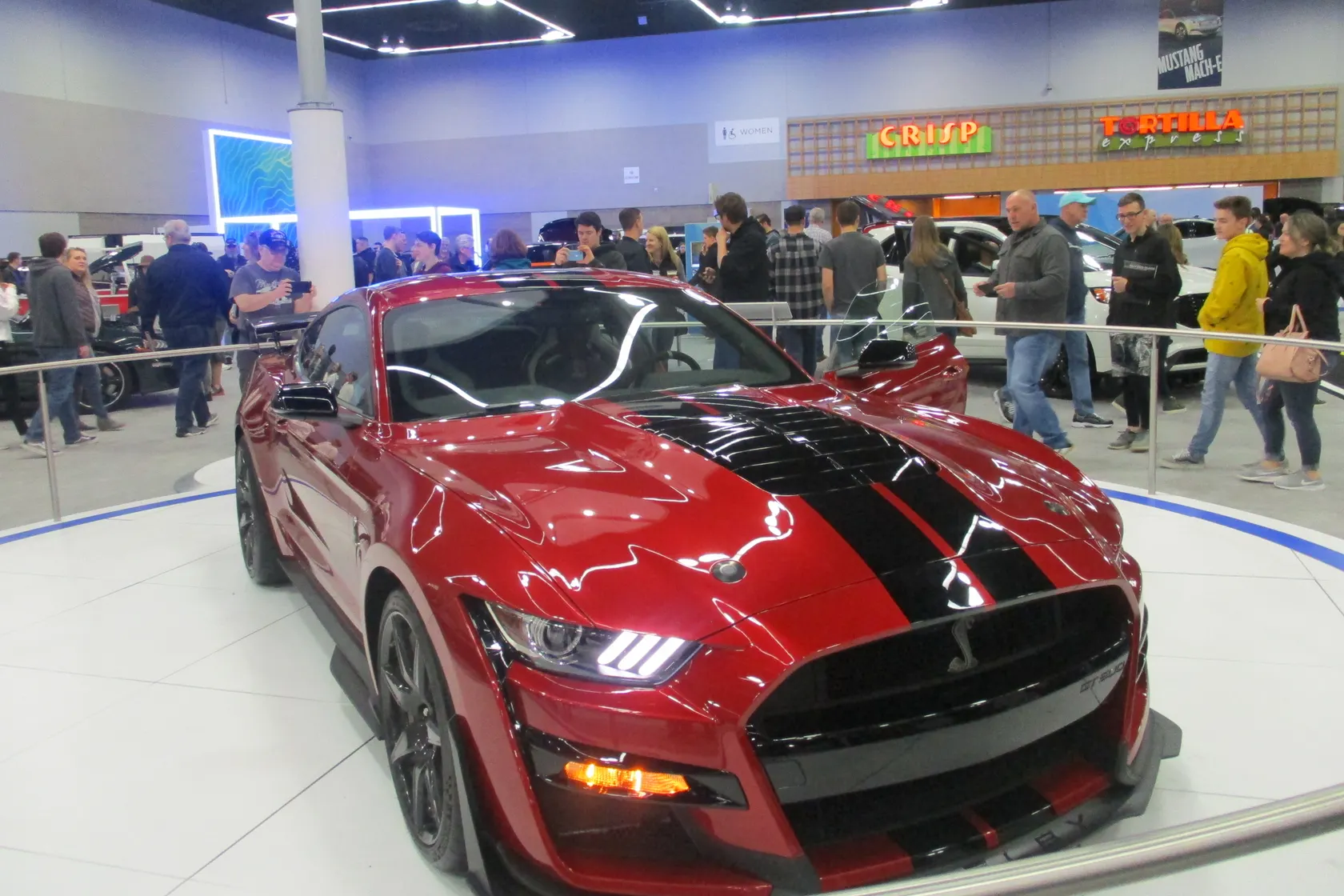 Ford Mustang Shelby GT500 S550 at an indoor motor show