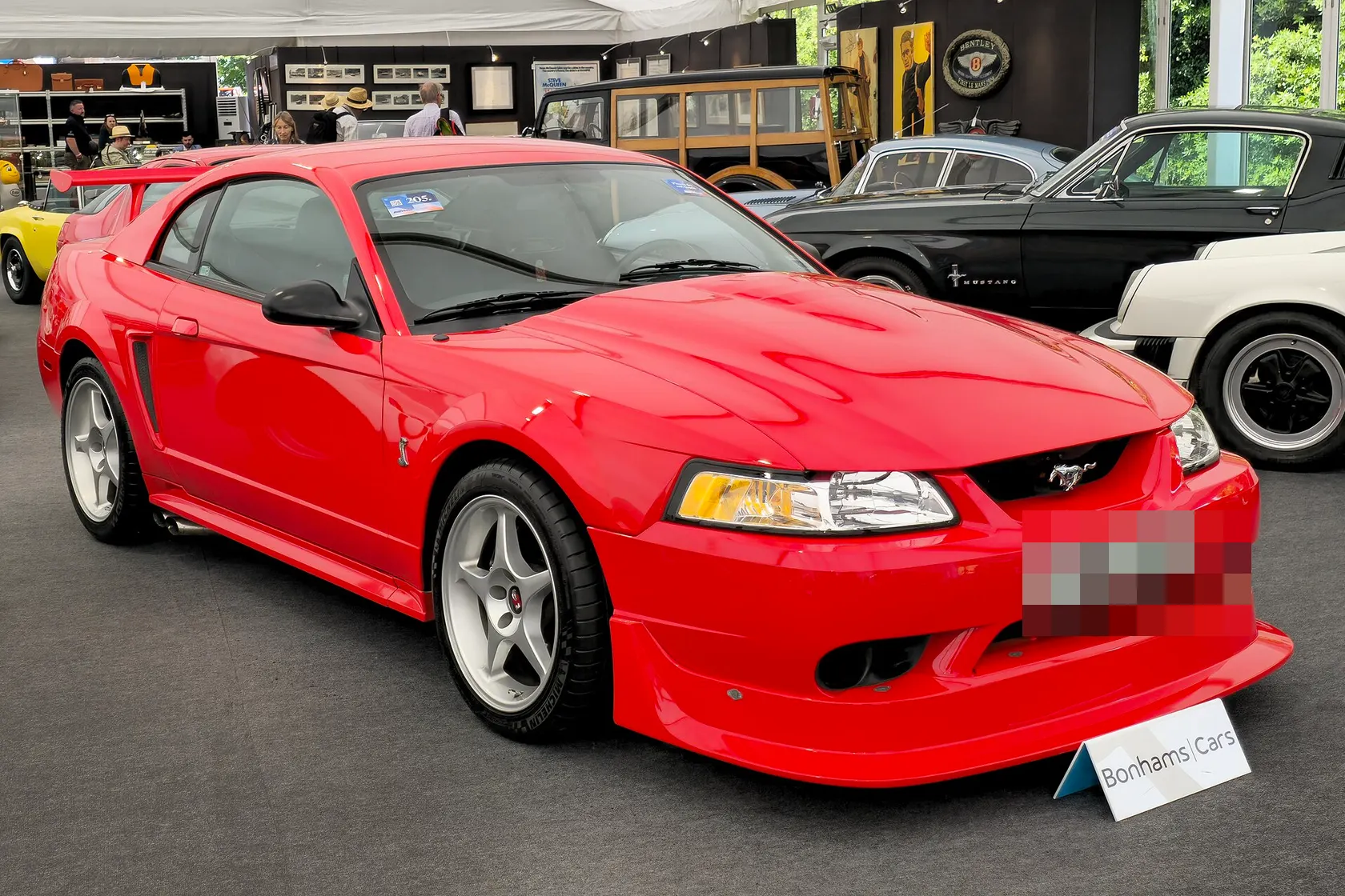 Red 2000 Ford Mustang SVT Cobra R in front three-quarter view