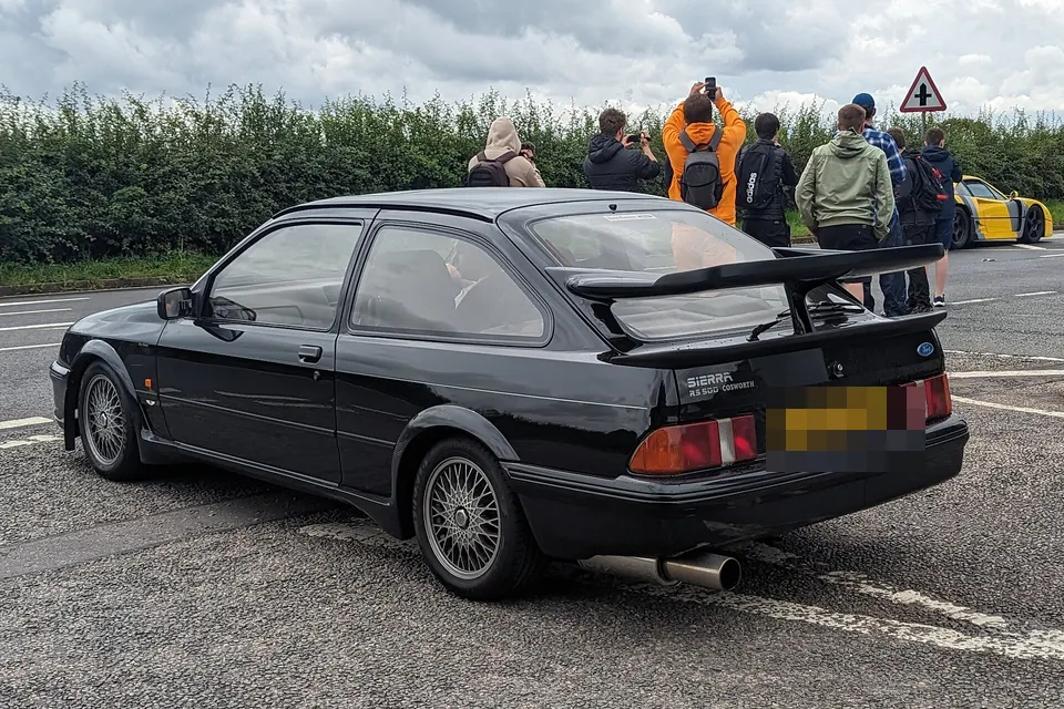 Ford Sierra RS500 Cosworth in rear three-quarter view