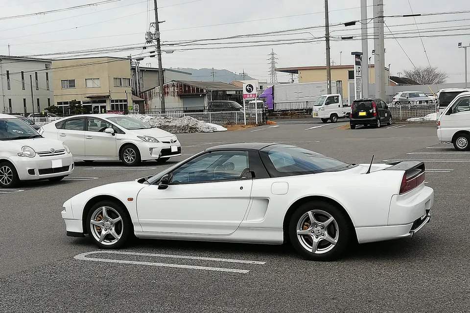 White Honda NSX-R NA1 in side profile