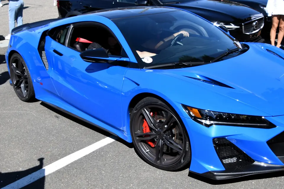 White Acura-badged NSX Type S NC1 in front three-quarter view