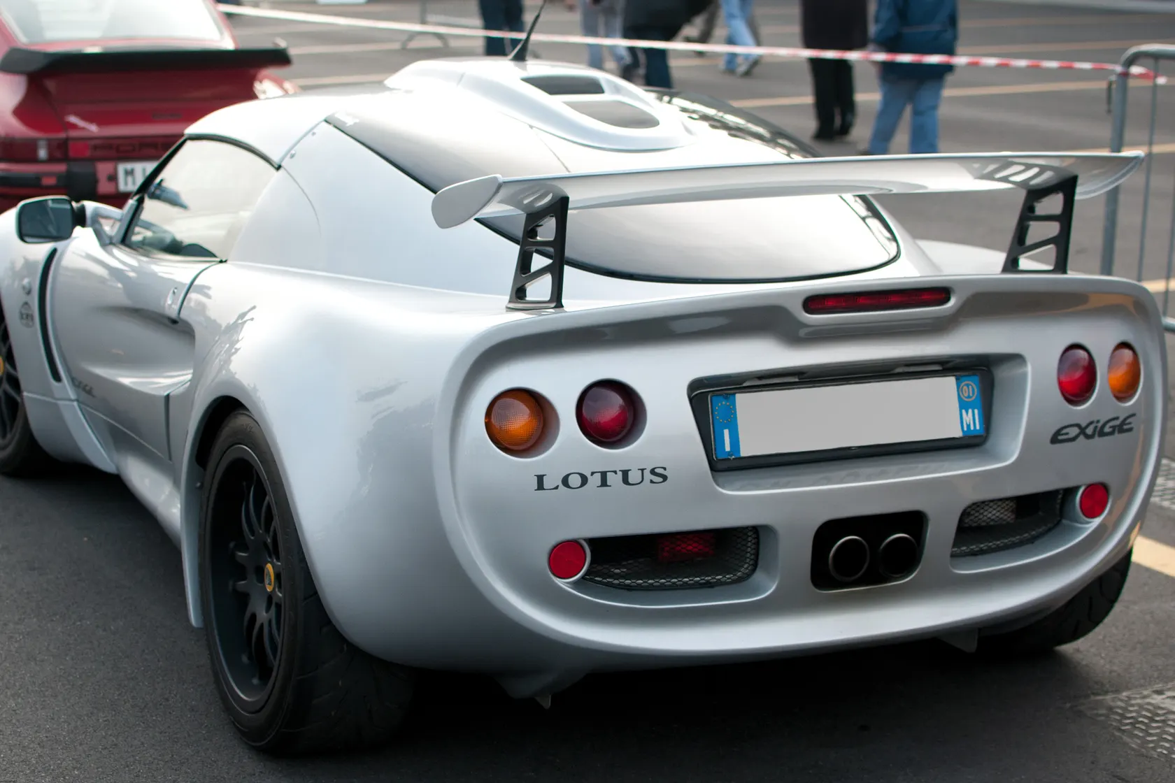 Lotus Exige S1 Type 111 at a circuit event in front three-quarter view