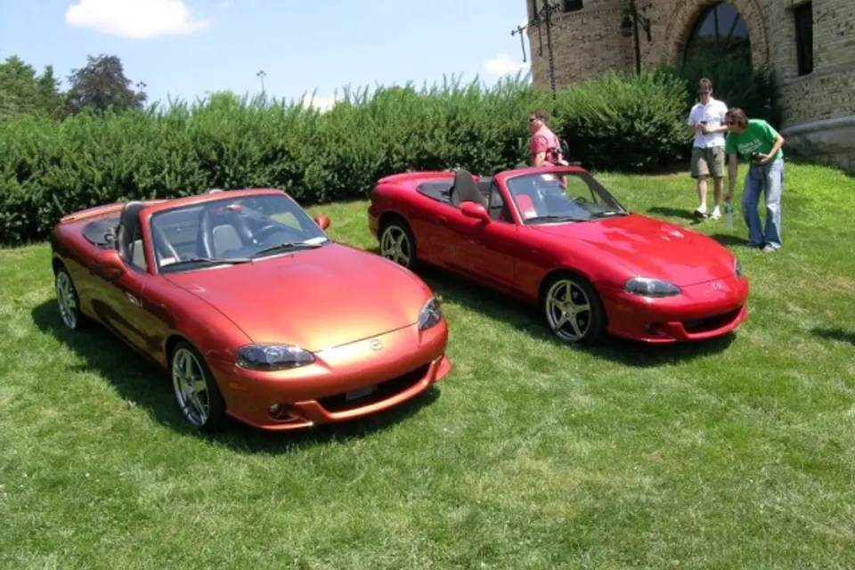 Two factory Mazdaspeed MX-5 Miata roadsters