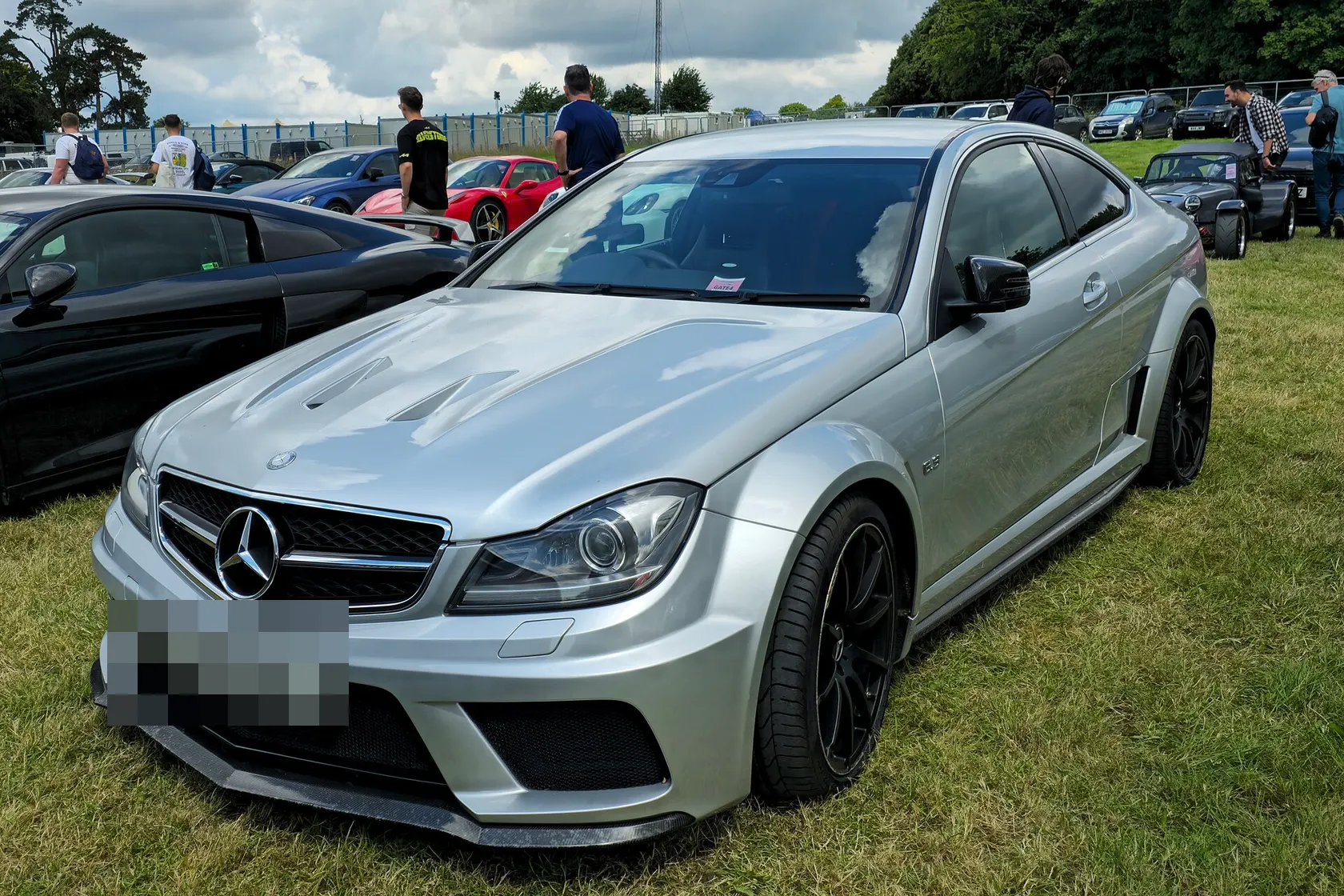 White Mercedes-Benz C 63 AMG Black Series, front three-quarter view
