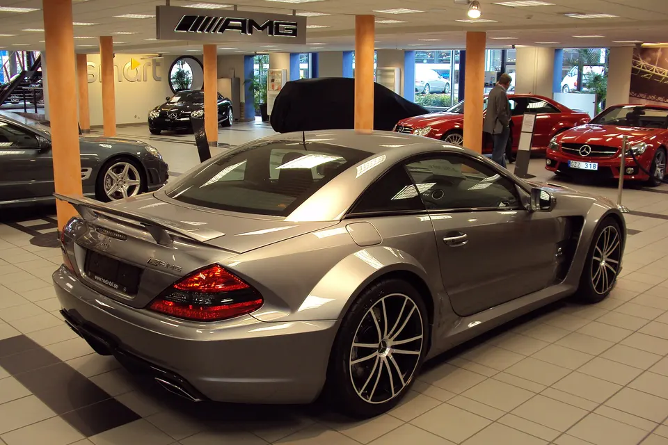 Silver Mercedes-Benz SL 65 AMG Black Series, front three-quarter view