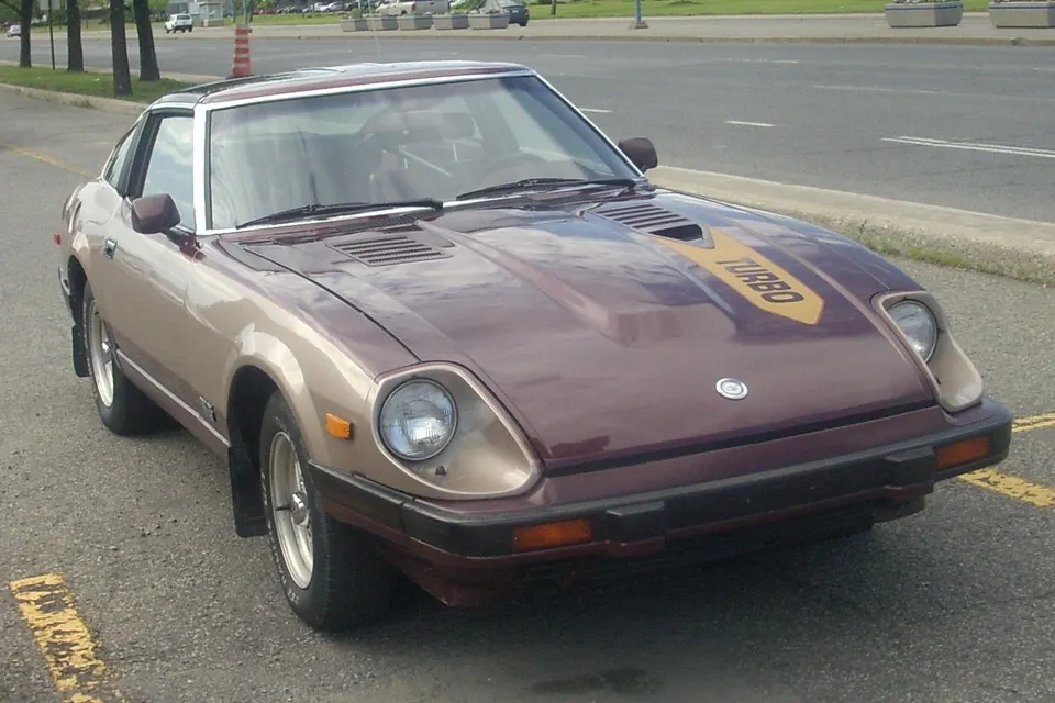 Red Datsun 280ZX Turbo in side profile