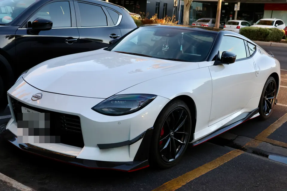 Grey 2024 Nissan Z Nismo in front three-quarter view