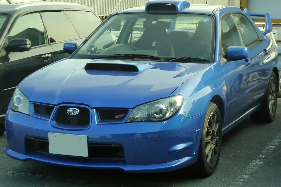 Subaru Impreza WRX STI spec C 17-inch tyre version GDB in front view
